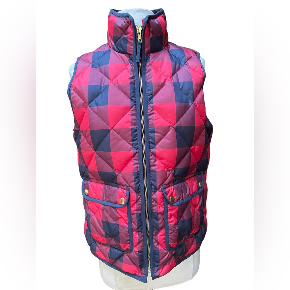 J. Crew Buffalo Plaid Puffer Vest